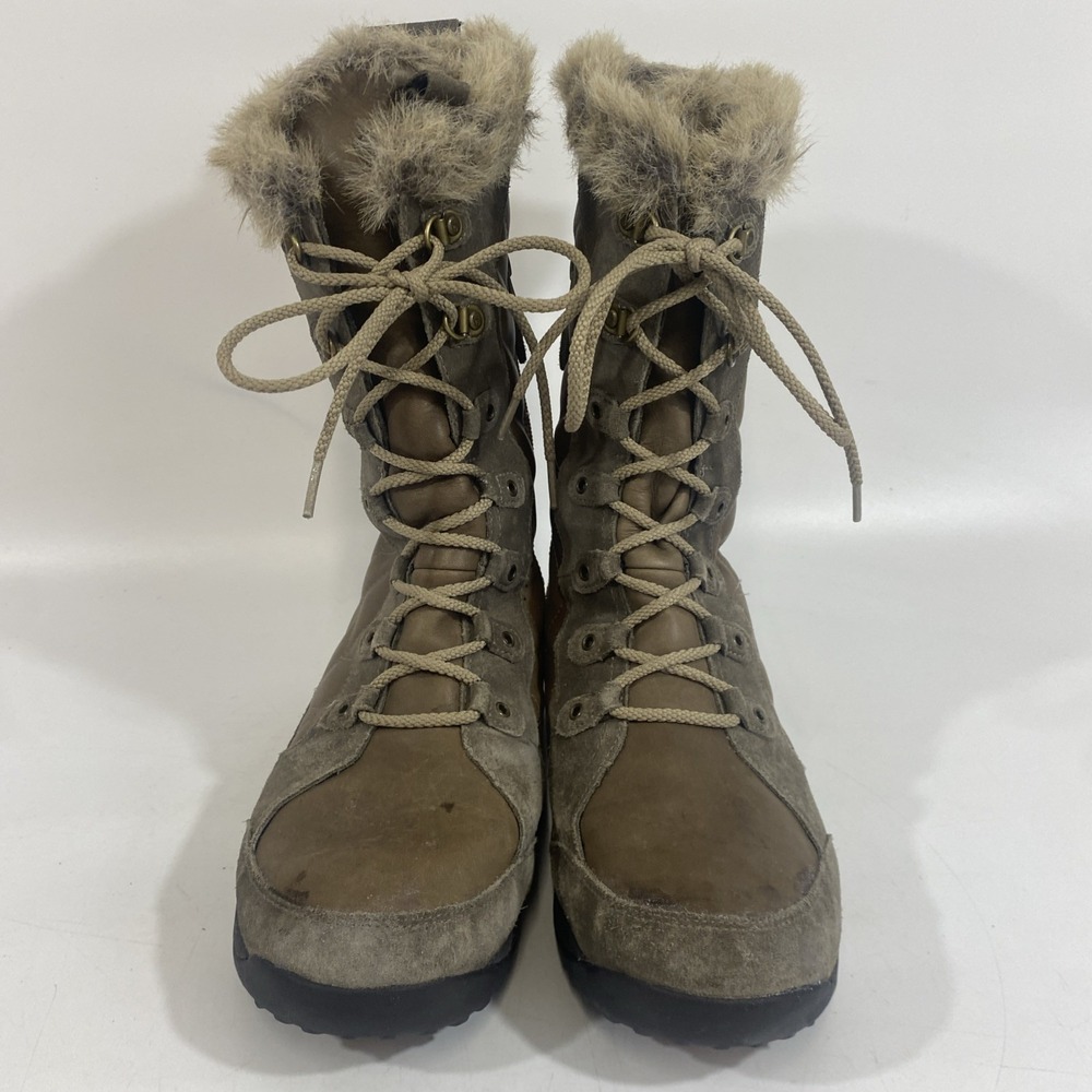 Womens Teva Lenawee Leather Boots Waterproof Thinsulate Tall Winter 10.5 Brown - Picture 2 of 11